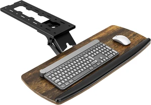 Keyboard Tray Under Desk with Storage Drawer, Height Adjustable Keyboard Tray Slide Out 360° Swivel Tilt, Ergonomic Under Desk Mount Keyboard & Mouse Holder for Gaming Home Office, Vintage Keyboard Tray Under Desk with Storage Drawer, Height Adjustable Keyboard Tray Slide Out 360° Swivel Tilt, Ergonomic Under Desk Mount Keyboard & Mouse Holder for Gaming Home Office, Vintage