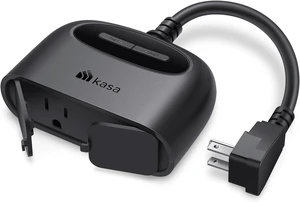 Kasa Outdoor Smart Plug, Smart Home Wi-Fi Outlet with 2 Sockets, EP40, IP64 Weather Resistance, Compatible with Alexa, Google Home, No Hub Required, ETL Certified, Black Kasa Outdoor Smart Plug, Smart Home Wi-Fi Outlet with 2 Sockets, EP40, IP64 Weather Resistance, Compatible with Alexa, Google Home, No Hub Required, ETL Certified, Black