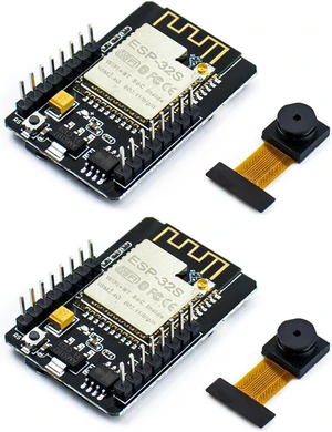 2Pcs ESP32-CAM Wireless WiFi+Bluetooth Development Board with OV Camera Module Compatible with Arduino 2Pcs ESP32-CAM Wireless WiFi+Bluetooth Development Board with OV Camera Module Compatible with Arduino