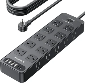 20AC Power Strip with USB Ports, Heavy Duty Surge Protector Power Strip 15 Amp, 6Ft Extension Cord with Multiple Outlets 20AC Power Strip with USB Ports, Heavy Duty Surge Protector Power Strip 15 Amp, 6Ft Extension Cord with Multiple Outlets
