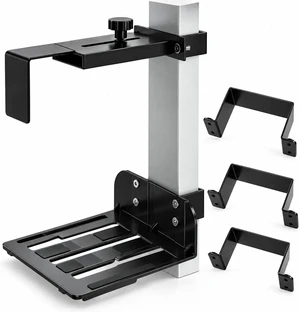 Under Desk PC Mount for Standing Desk, Adjustable Computer Tower Holder with 3 Desk Leg Brackets, No-Drill Clamp-On CPU Mount, Metal PC Tower Support for Gaming and Office, Black Under Desk PC Mount for Standing Desk, Adjustable Computer Tower Holder with 3 Desk Leg Brackets, No-Drill Clamp-On CPU Mount, Metal PC Tower Support for Gaming and Office, Black