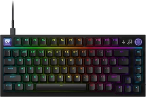 Logitech G316 X 75 Gaming Keyboard, Tactile Switches - Black, 8 kHz report rate, hot-swappable, gasket structure, LED dot matrix display & dial, double shot PBT keycaps, USB-C, for PC Logitech G316 X 75 Gaming Keyboard, Tactile Switches - Black, 8 kHz report rate, hot-swappable, gasket structure, LED dot matrix display & dial, double shot PBT keycaps, USB-C, for PC