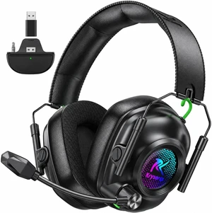 Wireless Gaming Headset with Mic for Xbox Series X/S, Xbox One PS5, PS4, PC, 20ms Low latency,2.4GHz Wireless & Bluetooth 5.4, 50mm Drivers, Noise Canceling, 80H Battery, LED Lighting, Foldable Wireless Gaming Headset with Mic for Xbox Series X/S, Xbox One PS5, PS4, PC, 20ms Low latency,2.4GHz Wireless & Bluetooth 5.4, 50mm Drivers, Noise Canceling, 80H Battery, LED Lighting, Foldable