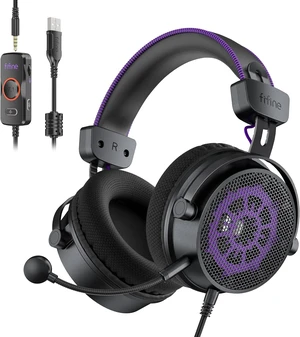 FIFINE H18V Lite Wired Open Back Gaming Headset, for PC, Xbox, PS4/5, 3.5mm/USB Dual Connectivity, Large 53mm Drivers, Immersive 7.1 Surround, Airy Mesh Earmuffs, Active Noise Canceling Mic FIFINE H18V Lite Wired Open Back Gaming Headset, for PC, Xbox, PS4/5, 3.5mm/USB Dual Connectivity, Large 53mm Drivers, Immersive 7.1 Surround, Airy Mesh Earmuffs, Active Noise Canceling Mic