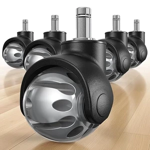 Office Chair Wheels Replacement 11x22mm Universal Fit 2 Inch Rubber Heavy Duty Casters for Carpet Hardwood Floors Gaming Desk Chair Roller Wheels Set of 5 Grey Smooth & Silent Office Chair Wheels Replacement 11x22mm Universal Fit 2 Inch Rubber Heavy Duty Casters for Carpet Hardwood Floors Gaming Desk Chair Roller Wheels Set of 5 Grey Smooth & Silent