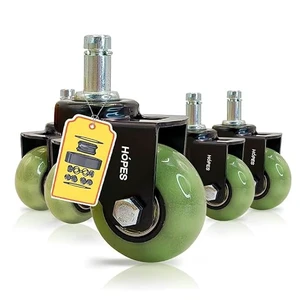 Office Chair Wheels Replacement Set of 5 Heavy Duty Rubber Casters, Smooth & Quiet Rolling for Hardwood Floors and Carpet, Universal Stem, No Floor Mat Needed (Glow Green, 2inch-660lbs) Office Chair Wheels Replacement Set of 5 Heavy Duty Rubber Casters, Smooth & Quiet Rolling for Hardwood Floors and Carpet, Universal Stem, No Floor Mat Needed (Glow Green, 2inch-660lbs)