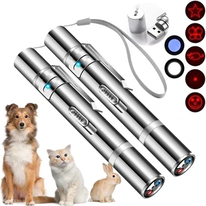Damflew 2pcs Laser Pointer, Cat Toys for Indoor Cats, Kitten Dog Laser Pen Toy, Red Dot LED Light Pointer Interactive Toys for Indoor Cats Dogs, USB Charging, 5 Switchable Patterns Damflew 2pcs Laser Pointer, Cat Toys for Indoor Cats, Kitten Dog Laser Pen Toy, Red Dot LED Light Pointer Interactive Toys for Indoor Cats Dogs, USB Charging, 5 Switchable Patterns