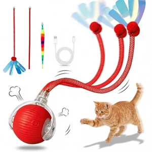 Interactive Cat Toys BallAutomatic Interactive Cat Toy with 3 Modes, LED Light & 3 Replaceable Accessories, Indoor Cat Exercise Toy for Kittens & Adult Cats, Relieves Boredom Relief red Interactive Cat Toys BallAutomatic Interactive Cat Toy with 3 Modes, LED Light & 3 Replaceable Accessories, Indoor Cat Exercise Toy for Kittens & Adult Cats, Relieves Boredom Relief red