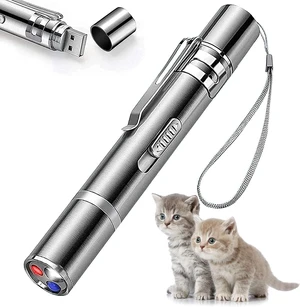 Cat Toy Pointer for Indoor, Cat Mouse Toys Wand Light Pet Interactive Toys to Keep Cat Busy, for Kitten Cat Dog Chase Play Cat Toy Pointer for Indoor, Cat Mouse Toys Wand Light Pet Interactive Toys to Keep Cat Busy, for Kitten Cat Dog Chase Play