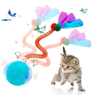 Interactive Cat Toys for Bored Indoor Cats, Chirping & Motion-Activated Cat Toys, Fun Gift for Cats with 2 Speed Settings & 3 Modes, USB Rechargeable,Blue Interactive Cat Toys for Bored Indoor Cats, Chirping & Motion-Activated Cat Toys, Fun Gift for Cats with 2 Speed Settings & 3 Modes, USB Rechargeable,Blue
