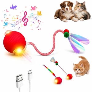 Interactive Cat Toy Ball, Automatic Cat Toy with Bird Chirping Sound, 3 Play Modes & 2 Tails,Rechargeable Smart Moving Pet Toy,Speedy Tail 2.0 Cat Toy,Cat Toys Interactive for Indoor Cats & Small Dogs Interactive Cat Toy Ball, Automatic Cat Toy with Bird Chirping Sound, 3 Play Modes & 2 Tails,Rechargeable Smart Moving Pet Toy,Speedy Tail 2.0 Cat Toy,Cat Toys Interactive for Indoor Cats & Small Dogs