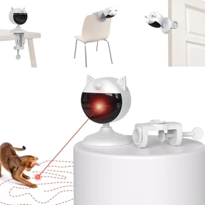 Smart Sensor Cat Laser Toys Interactive, Motion Activated Truly Random Trjajectory, Clamp Design, Automatic Chargeable Kitten Toy Indoor Exercise, Cream White Smart Sensor Cat Laser Toys Interactive, Motion Activated Truly Random Trjajectory, Clamp Design, Automatic Chargeable Kitten Toy Indoor Exercise, Cream White