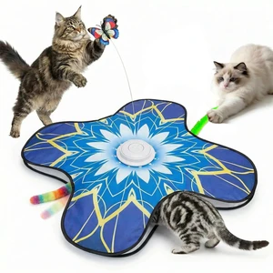 Interactive Cat Toys For Indoor Cats, Rechargeable Touch Automatic Cat Toy | Dual Wands Design, Sound On/Off Control, Non-Slip Suction Cups, Electronic Hide And Seek For Bored Kittens & Adult Cats Interactive Cat Toys For Indoor Cats, Rechargeable Touch Automatic Cat Toy | Dual Wands Design, Sound On/Off Control, Non-Slip Suction Cups, Electronic Hide And Seek For Bored Kittens & Adult Cats