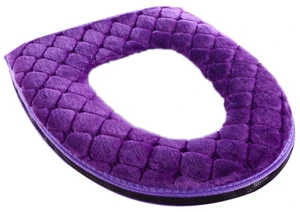 Soft Toilet Seat Cushion Washable and Comfortable Toilet Seat Cover Pads Reusable Thicker Warmer Cover Pads with Zipper (Purple) Soft Toilet Seat Cushion Washable and Comfortable Toilet Seat Cover Pads Reusable Thicker Warmer Cover Pads with Zipper (Purple)