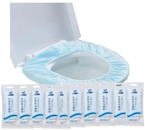Disposable Non-woven Toilet Seat Mat 2 Layer Water Proof Toilet Cover Portable Travel Hotel Toilet Seat Pad 10 Pieces (Blue) Disposable Non-woven Toilet Seat Mat 2 Layer Water Proof Toilet Cover Portable Travel Hotel Toilet Seat Pad 10 Pieces (Blue)