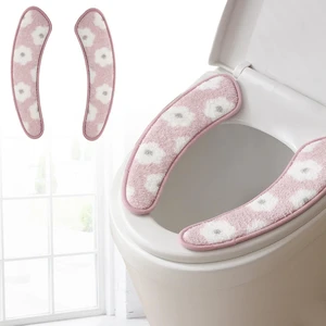 Thick and Warm Toilet Seat Cover Washable, Reusable Cushion with TPR Adhesive & Floral Pattern for Comfort & Insulation (Pink) Thick and Warm Toilet Seat Cover Washable, Reusable Cushion with TPR Adhesive & Floral Pattern for Comfort & Insulation (Pink)