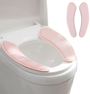 Thick and Warm Toilet Seat Cushion Cover - with Sticky Toilet Seat Cushion - Washable and Reusable Mat for Winter - Double Flap Separation, TPR Back Adhesive, Soft and Protective (Pink) Thick and Warm Toilet Seat Cushion Cover - with Sticky Toilet Seat Cushion - Washable and Reusable Mat for Winter - Double Flap Separation, TPR Back Adhesive, Soft and Protective (Pink)
