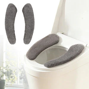Plush Toilet Seat Cover Pads - Washable Warm Cushion, Soft Bathroom Warmer Mat - Universal Self Adhesive Design (Grey) Plush Toilet Seat Cover Pads - Washable Warm Cushion, Soft Bathroom Warmer Mat - Universal Self Adhesive Design (Grey)