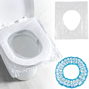 Disposable Toilet Seat Covers - 60 Pack Waterproof Plastic Covers | Individually Wrapped Non Slip Toilet Covers for Public Bathrooms, Travel, Camping, Pregnant Women and Adults Disposable Toilet Seat Covers - 60 Pack Waterproof Plastic Covers | Individually Wrapped Non Slip Toilet Covers for Public Bathrooms, Travel, Camping, Pregnant Women and Adults
