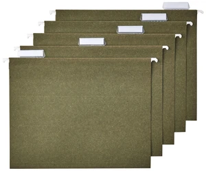 Hanging File Folders for Documents, Letter Size, 1/5-Cut Adjustable Tabs, Standard Green, 75 Count per Box Hanging File Folders for Documents, Letter Size, 1/5-Cut Adjustable Tabs, Standard Green, 75 Count per Box