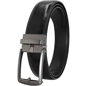 Mens Leather Ratchet Belt Holeless Adjustable Slide Buckle | Dress Casual Belt for Office & Travel Mens Leather Ratchet Belt Holeless Adjustable Slide Buckle | Dress Casual Belt for Office & Travel