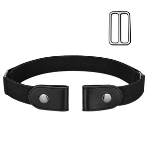 Men Womens Stretch Belt, No Buckle Invisible Elastic Belt for Jeans | Buckle Free Belt, Black, Waist Size 24-50'' Men Womens Stretch Belt, No Buckle Invisible Elastic Belt for Jeans | Buckle Free Belt, Black, Waist Size 24-50''