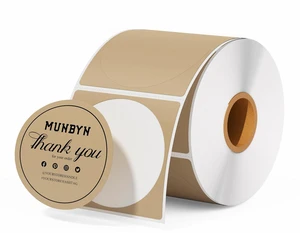 2 Inch Brown Circle Thermal Labels for Logo, 750 Sheets/1 Roll | Thermal Sticker Labels, No BPA and BPS, Self-Adhesive, Print Clear and Sharp, Wide Compatibility 2 Inch Brown Circle Thermal Labels for Logo, 750 Sheets/1 Roll | Thermal Sticker Labels, No BPA and BPS, Self-Adhesive, Print Clear and Sharp, Wide Compatibility