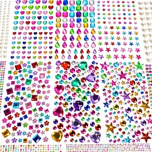 Gem Stickers for Crafts 7386pcs Self Adhesive Rhinestone Acrylic Gems | For scrapbooking DIY card making kids party decor. Round pearl heart star shapes. No glue instant sparkle. Gem Stickers for Crafts 7386pcs Self Adhesive Rhinestone Acrylic Gems | For scrapbooking DIY card making kids party decor. Round pearl heart star shapes. No glue instant sparkle.