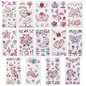 14 Sheets Rhinestones Stickers, Self-Adhesive Craft Jewels and Gems Sticker for DIY Crafts, Scrapbook, Multicolor, Acrylic 14 Sheets Rhinestones Stickers, Self-Adhesive Craft Jewels and Gems Sticker for DIY Crafts, Scrapbook, Multicolor, Acrylic