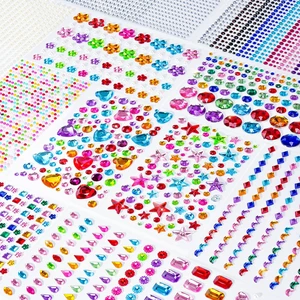 6000PCS Gem Stickers, Self Adhesive Rhinestone Jewel Stickers for Crafts | Assorted Shapes Acrylic Glitter Stickers for Scrapbook Supplies, Face Gems, DIY Craft Supplies and Party Decoration 6000PCS Gem Stickers, Self Adhesive Rhinestone Jewel Stickers for Crafts | Assorted Shapes Acrylic Glitter Stickers for Scrapbook Supplies, Face Gems, DIY Craft Supplies and Party Decoration