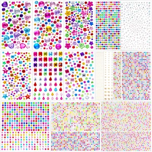 10000+Pcs Gem Stickers, 19 Sheets Rhinestone Stickers, Diamond Stickers | Self Adhesive,Acrylic,Bedazzling,Gemstones,Assorted Shapes,Jewels Stickers for Crafts,Scrapbook,Face Makeup,Nail,Party Decor 10000+Pcs Gem Stickers, 19 Sheets Rhinestone Stickers, Diamond Stickers | Self Adhesive,Acrylic,Bedazzling,Gemstones,Assorted Shapes,Jewels Stickers for Crafts,Scrapbook,Face Makeup,Nail,Party Decor