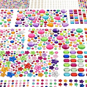 Gem Stickers, 6124Pcs Self-Adhesive Face Gems for Kids Crafts Nail Art DIY | Rhinestone Stickers for Crafts, Scrapbooking Notebook Decoration, Multicolor Shapes, Bling Jewel Stickers for Kids Gem Stickers, 6124Pcs Self-Adhesive Face Gems for Kids Crafts Nail Art DIY | Rhinestone Stickers for Crafts, Scrapbooking Notebook Decoration, Multicolor Shapes, Bling Jewel Stickers for Kids