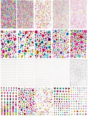 7560pcs Gem Stickers - 20 Sheets Self-Adhesive Rhinestone Acrylic Bling Jewels for Crafts, DIY Projects, Party Decorations with Heart Star Round Pearl Flower Square Shapes 7560pcs Gem Stickers - 20 Sheets Self-Adhesive Rhinestone Acrylic Bling Jewels for Crafts, DIY Projects, Party Decorations with Heart Star Round Pearl Flower Square Shapes