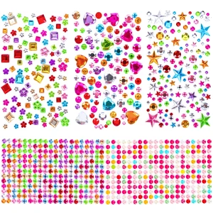 880pcs Gem Stickers Rhinestones for Crafts - Self Adhesive Jewels Stickers, Acrylic Gems DIY Craft Decorative Diamond Small Stickers for Kids 880pcs Gem Stickers Rhinestones for Crafts - Self Adhesive Jewels Stickers, Acrylic Gems DIY Craft Decorative Diamond Small Stickers for Kids