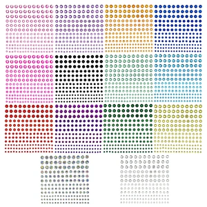 2310pcs Bling Gem Stickers Sticky Gems for Makeup, Crafts, 3,4,5,6mm | Self-adhesive flat back rhinestone stickers jewel stickers fits for face nail body DIY craft 2310pcs Bling Gem Stickers Sticky Gems for Makeup, Crafts, 3,4,5,6mm | Self-adhesive flat back rhinestone stickers jewel stickers fits for face nail body DIY craft