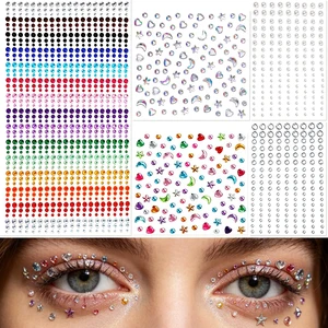 5 Sheets Face Gems Jewels Self-Adhesive Rhinestone Stickers for Women | Makeup, Hair, Eye, body ,Glitter, Y2K and Music Festivals, Rave Concert Accessories, Easy to apply,Multicolor Round Moon Star 5 Sheets Face Gems Jewels Self-Adhesive Rhinestone Stickers for Women | Makeup, Hair, Eye, body ,Glitter, Y2K and Music Festivals, Rave Concert Accessories, Easy to apply,Multicolor Round Moon Star