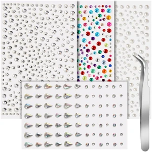 Gem Stickers Face Gems Self Adhesive Face Gems and Pearls for Makeup, Festival Jewels for Halloween Rave Accessories Hair Gems, Rhinestone Stickers for Face, Eye, Body, Makeup Rhinestones Gem Stickers Face Gems Self Adhesive Face Gems and Pearls for Makeup, Festival Jewels for Halloween Rave Accessories Hair Gems, Rhinestone Stickers for Face, Eye, Body, Makeup Rhinestones