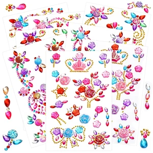 8 Sheets Colorful Gem Stickers Jewels for Crafts, Acrylic Glitter Self Adhesive Rhinestones Jewel Stickers, Butterfly Moon Heart Gems, for Scrapbooking, Face Eye Body Makeup, DIY Decoration 8 Sheets Colorful Gem Stickers Jewels for Crafts, Acrylic Glitter Self Adhesive Rhinestones Jewel Stickers, Butterfly Moon Heart Gems, for Scrapbooking, Face Eye Body Makeup, DIY Decoration