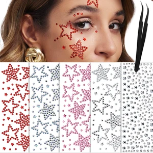 Face Gems Face Jewels, Self Adhesive Hair Gems Festival Star Rhinestone Stickers for Face, Eye, Makeup, Body, Stick on Gems, Rave Accessories, Y2K Star Face Stickers for Kids, Women Face Gems Face Jewels, Self Adhesive Hair Gems Festival Star Rhinestone Stickers for Face, Eye, Makeup, Body, Stick on Gems, Rave Accessories, Y2K Star Face Stickers for Kids, Women
