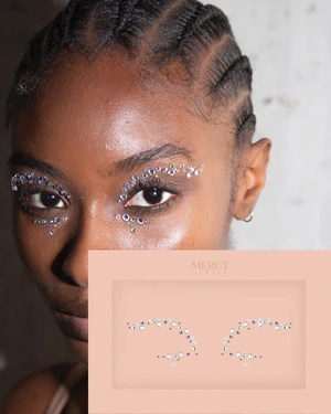 Eye Dazzle Face Jewels by Mercy London Eye Liner Crystal Costume Accessories Face Gems Jewels All in One Halloween Headpiece Stick On Eye Dazzle Face Jewels by Mercy London Eye Liner Crystal Costume Accessories Face Gems Jewels All in One Halloween Headpiece Stick On