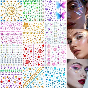 Face Gem Stickers,12 Sheets Self-Adhesive Face Rhinestones for Makeup | Acrylic Bling Diamond Stickers,3D Butterfly Seashell Stick on Gems,Face Jewels for Women,Gem Sticker Crafts for Kids Face Gem Stickers,12 Sheets Self-Adhesive Face Rhinestones for Makeup | Acrylic Bling Diamond Stickers,3D Butterfly Seashell Stick on Gems,Face Jewels for Women,Gem Sticker Crafts for Kids