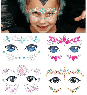 Kids Festival Face Jewels Gems 4 Pack Sparkly Face Stickers & Crystal Temporary Tattoos Fun Rhinestone Makeup for Girls for Halloween, Birthday, Christmas & Dress-Up Play Kids Festival Face Jewels Gems 4 Pack Sparkly Face Stickers & Crystal Temporary Tattoos Fun Rhinestone Makeup for Girls for Halloween, Birthday, Christmas & Dress-Up Play