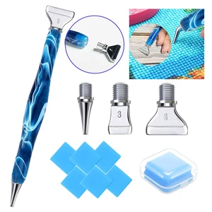 Diamond Art Tools Diamond Painting Accessories Kits with Screw Metal Tip Diamond Painting Pen Drill Bead Dot Pens for Art Craft Nail No Longer Loose (Blue Pen Silver 3) Diamond Art Tools Diamond Painting Accessories Kits with Screw Metal Tip Diamond Painting Pen Drill Bead Dot Pens for Art Craft Nail No Longer Loose (Blue Pen Silver 3)