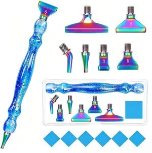 Diamond Art Pens, 14Pcs Diamond Painting Pen Kit with Stainless Steel Tips | Diamond Painting Kit Accessories, With Colored Threaded Metal Tips, Ergonomic Gem Art Tools for DIY Craft Projects,Blue Diamond Art Pens, 14Pcs Diamond Painting Pen Kit with Stainless Steel Tips | Diamond Painting Kit Accessories, With Colored Threaded Metal Tips, Ergonomic Gem Art Tools for DIY Craft Projects,Blue
