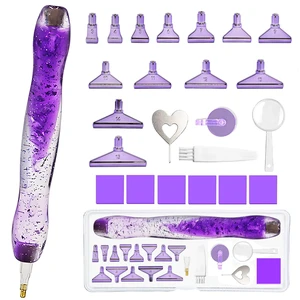 26 Pcs Plastic 5D Diamond Art Pens Kit with 13 Nibs Stylus Tool | Ergonomic Grip,13 Screw-Thread Plastic Tips for Multi-Placement,Fits All Diamond Kits,Dotting Tool for Nail Art & Crafts 26 Pcs Plastic 5D Diamond Art Pens Kit with 13 Nibs Stylus Tool | Ergonomic Grip,13 Screw-Thread Plastic Tips for Multi-Placement,Fits All Diamond Kits,Dotting Tool for Nail Art & Crafts