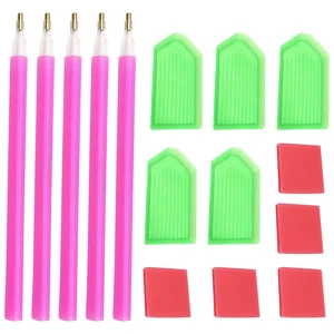 15 PCS Diamond Painting Tools with Drill Pen Grip and Tray,5D Diamond Painting Accessories and Tools for Kids Adults (Green) 15 PCS Diamond Painting Tools with Drill Pen Grip and Tray,5D Diamond Painting Accessories and Tools for Kids Adults (Green)