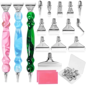 Diamond Art Pens Kits , 29pcs Diamond art accessories Tools for DIY Crafts | 13 Screw-Thread Metal Tips for Multi-Placement, 3 Diamond Painting Pens with Ergonomic Grip, 12 Painting Wax, Long Time Use Diamond Art Pens Kits , 29pcs Diamond art accessories Tools for DIY Crafts | 13 Screw-Thread Metal Tips for Multi-Placement, 3 Diamond Painting Pens with Ergonomic Grip, 12 Painting Wax, Long Time Use
