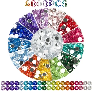 Rhinestones Diamond Painting Beads | 20 Colors Drill Art Diamond Art Beads, Diamond Art Accessories And Tools, Rhinestones For Makeup, 2.8MM 4000PCS Rhinestones Diamond Painting Beads | 20 Colors Drill Art Diamond Art Beads, Diamond Art Accessories And Tools, Rhinestones For Makeup, 2.8MM 4000PCS