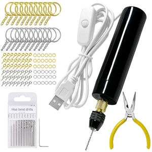 233Pcs Electric Drill for Resin Art,Craft Hand Drill with Bits (0-3mm) Flat Nose Pliers, Keychain Making Kit,Small Electric Pin Vise Kit for Resin Mold Keychain Pendant Jewelry Making 233Pcs Electric Drill for Resin Art,Craft Hand Drill with Bits (0-3mm) Flat Nose Pliers, Keychain Making Kit,Small Electric Pin Vise Kit for Resin Mold Keychain Pendant Jewelry Making
