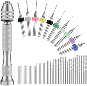 59 Pcs Hand Drill Bits Set Micro Drill Bit Set for Crafts, Silver | 49 Pcs Metal Pin Vise Mini Twist Bits, 10 Pcs Tungsten Carbide Pcb Rotary Tools, Resin Polymer DIY Jewelry Making Carving 59 Pcs Hand Drill Bits Set Micro Drill Bit Set for Crafts, Silver | 49 Pcs Metal Pin Vise Mini Twist Bits, 10 Pcs Tungsten Carbide Pcb Rotary Tools, Resin Polymer DIY Jewelry Making Carving